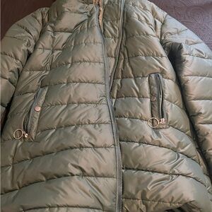 Women's Green Puffer Jacket
